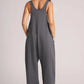 Lovelet Wide Strap Jumpsuit with Pockets - DAVERRI FASHIONS
