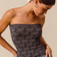 SO ME Jacquard Floral Two Tone Seamless Tube Top Tube Tops
