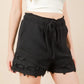 VERY J Lace Contrast Detail Woven Shorts