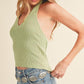 Aemi + Co Ribbed Halter Neck Cami