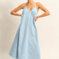 HYFVE Dyed V-Neck Loose Dress BABY BLUE