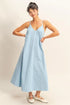 HYFVE Dyed V-Neck Loose Dress BABY BLUE