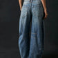 Retro Barrel Jeans with Pockets - DAVERRI FASHIONS