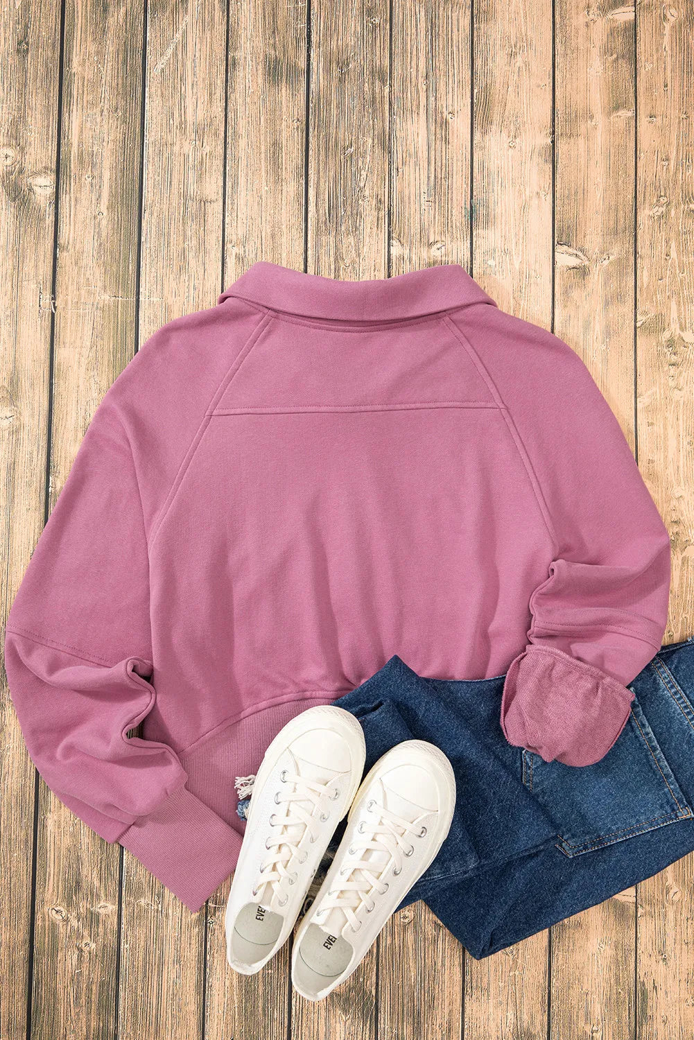 Half Zip Long Sleeve Sweatshirt | Sweatshirts Daverri Fashions
