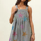 BiBi Star Rhinestone Washed Wide Leg Shortalls Shortalls