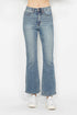 Judy Blue Full Size Tummy Control Back Embroidered Pocketed Bootcut Jeans Plus Size SHORT INSEAM