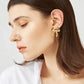 Gold Plated Bow Stud Earrings - DAVERRI FASHIONS