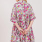 SAGE + FIG Floral Button Down Mini Shirt Dress Mini Dresses