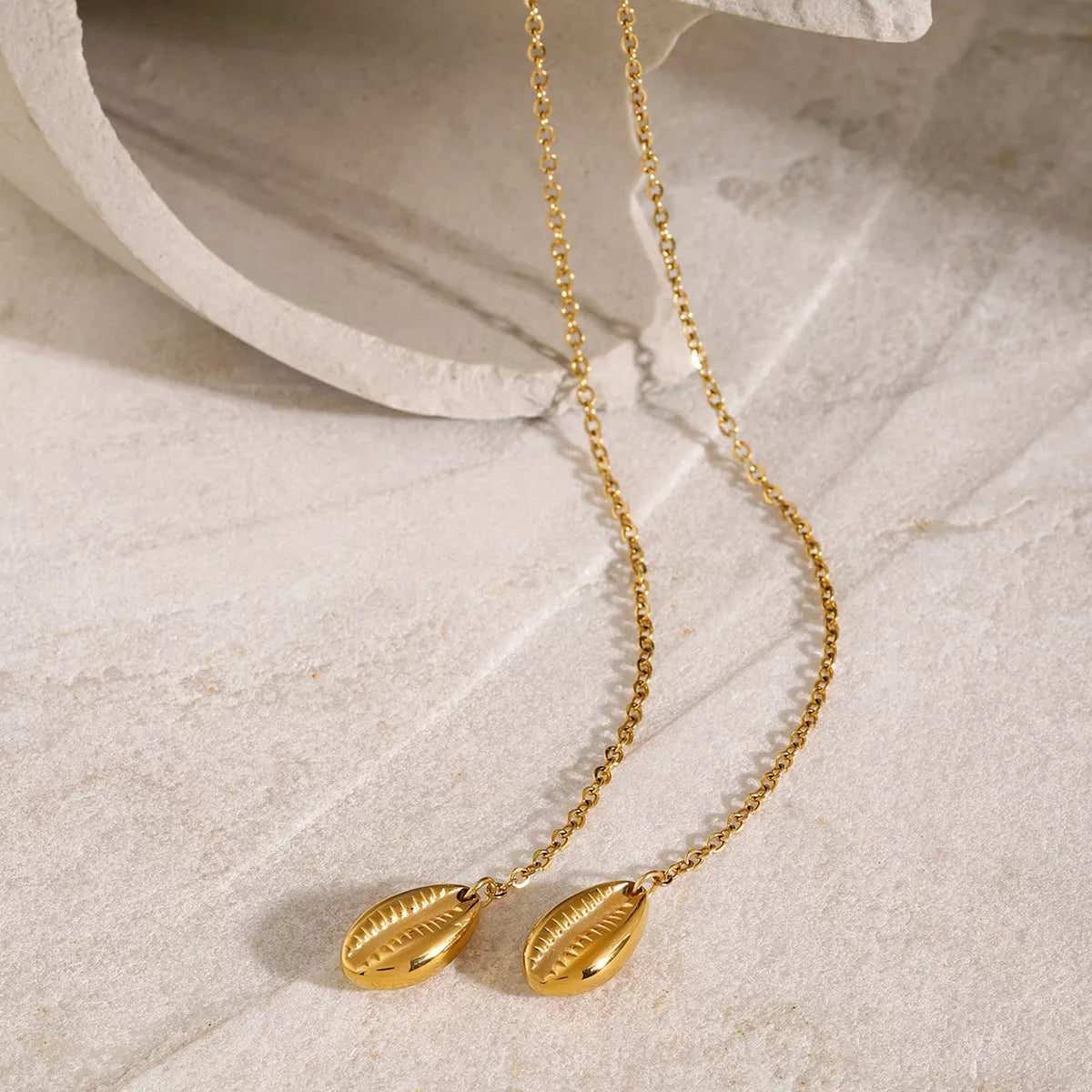 18K Gold-Plated Y-Shaped Necklace | Jewelry Daverri Fashions