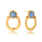18K Gold-Plated Post Back Earrings - DAVERRI FASHIONS