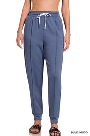 BLUE INDIGO Zenana Drawstring Scuba Sweatpants with Pockets Blue Indigo | Sweatpants Daverri Fashions