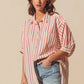 SO ME Multicolored Stripe Button Down Shirt