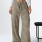 Striped Wide Leg Drawstring Pants - DAVERRI FASHIONS