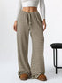 Striped Wide Leg Drawstring Pants - DAVERRI FASHIONS
