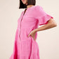 VERY J Plus Size Mineral Washed Woven Mini Dress Mini Dresses