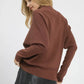 Umgee Draped Turtleneck Long Sleeve Knit Top - DAVERRI FASHIONS