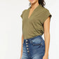 Kancan High Rise Frayed Hem Denim Shorts Denim Shorts