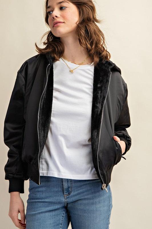 Reversible All Weather Fur Lined Bomber Jacket Jackets