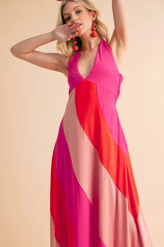 Aemi+Co Color Block Sleeveless Maxi Dress Maxi Dresses