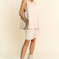 Davi & Dani Contrast Seam Top and Short Set Outfit Sets