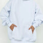 Kangaroo Pocket Long Sleeve Hoodie - DAVERRI FASHIONS