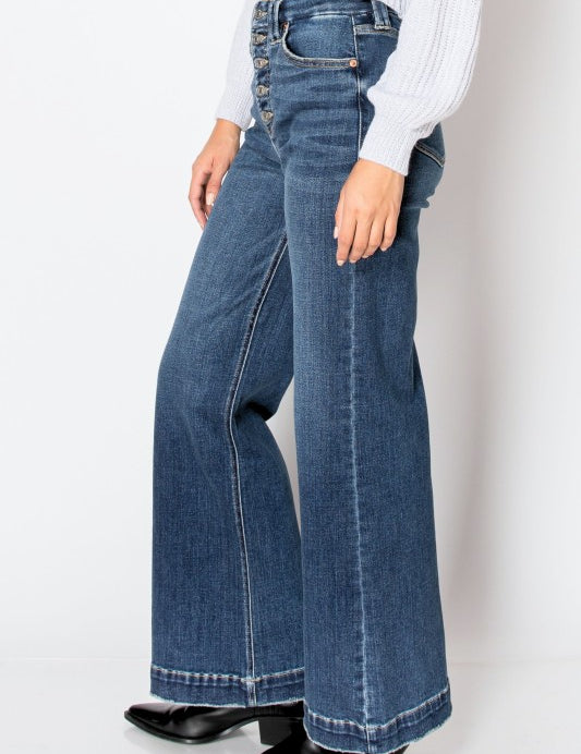 Artemis Vintage Tummy Control 90's Vintage Wide Jeans | Jeans Daverri Fashions