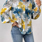 Daverri Fashions Floral Print Long Sleeve Shirt - DAVERRI FASHIONS