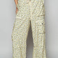 POL Floral Cargo Wide Leg Pants with Lace Drawstring VANILLAFLORAL Pants