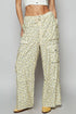 POL Floral Cargo Wide Leg Pants with Lace Drawstring VANILLAFLORAL Pants