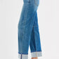 RISEN Slouchy Crop Barrel Cuffed Jeans - DAVERRI FASHIONS