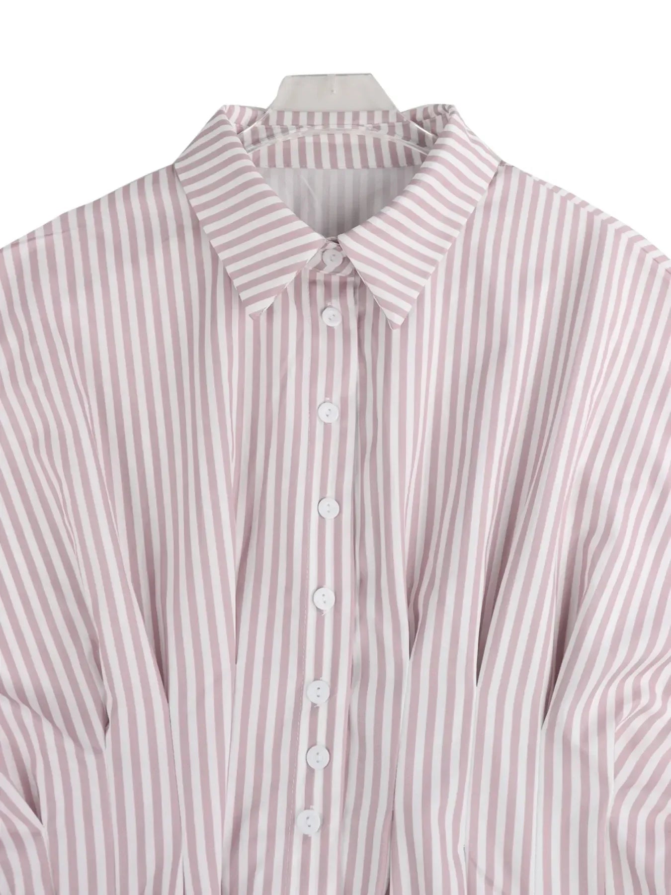Striped Short Sleeve Button-Up Shirt - DAVERRI FASHIONS