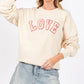 SAGE + FIG LOVE Path Applique Drop Shoulder Sweatshirt - DAVERRI FASHIONS