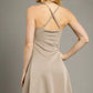 Umgee Crisscross Square Neck Active Dress Mini Dresses