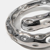 Titanium Steel Gold-Plated Bypass Ring | Rings Daverri Fashions