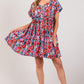 SAGE + FIG Floral Button Down Short Sleeve Mini Dress Mini Dresses