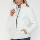 Snobbish Pocketed Zip Up Turtleneck Puffer Jacket Jackets