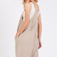 Mittoshop Scoop Neck Spaghetti Strap Overalls with Pockets