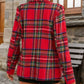 Plaid Single-Button Blazer - DAVERRI FASHIONS