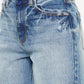 Kancan Full Size Raw Hem High Waist Denim Shorts Denim Shorts