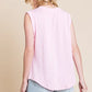 BOMBOM Rib Knit V-Neck Tank