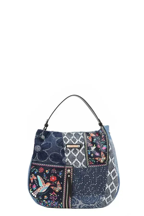 Bosque De Amor Denim Hobo Bag - DAVERRI FASHIONS