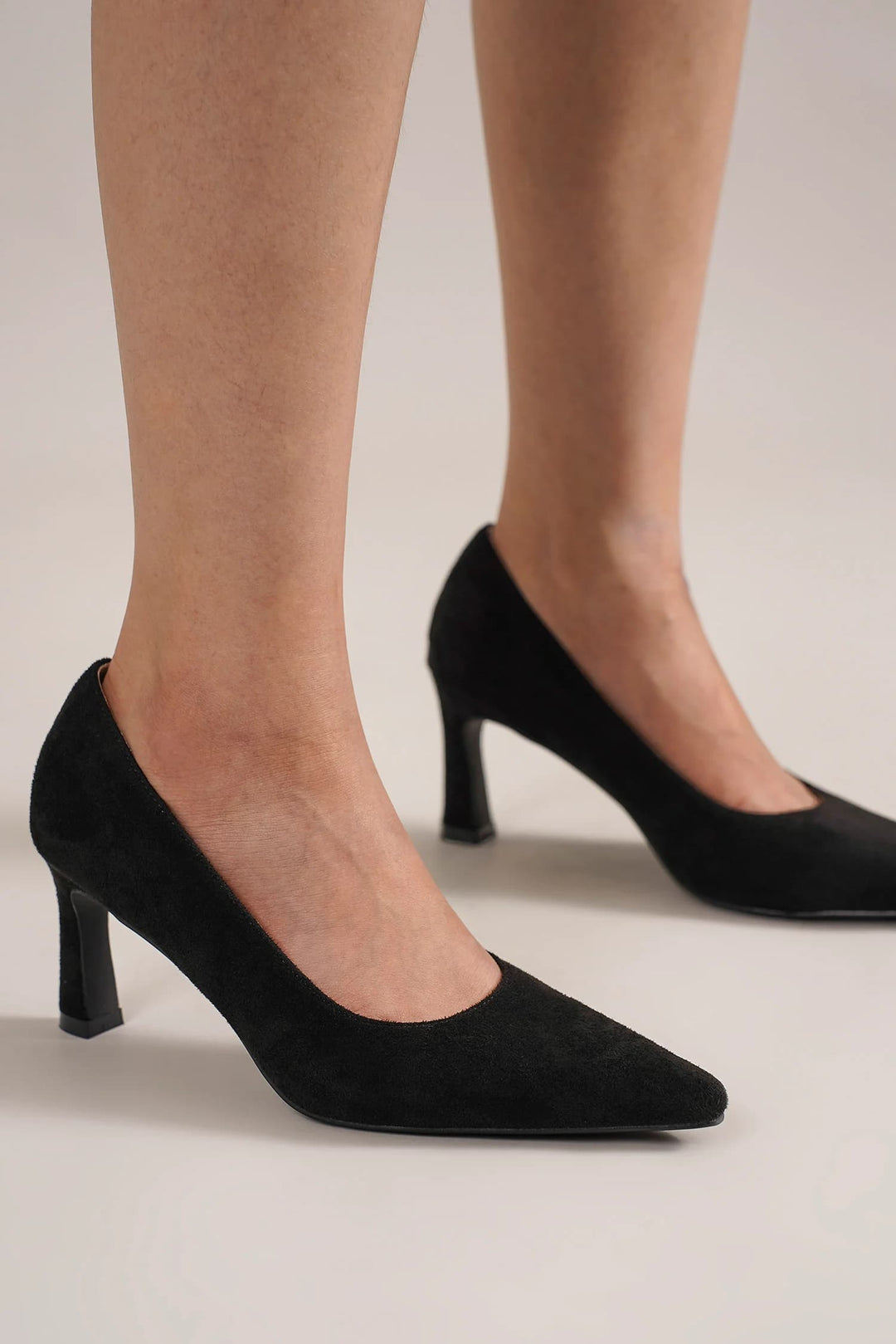 Beast Fashion Faux Suede Point Toe Pumps Footwear