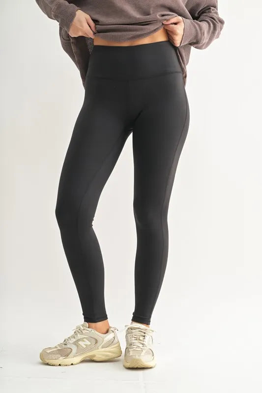 MONO B Essential Solid Leggings BLACK