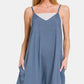 Zenana Spaghetti Strap Wide Leg Overalls with Pockets