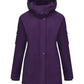 Purple Daverri Fashions hooded waterproof hiking jacket with zip pockets