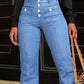 Flare Jeans with Pockets - DAVERRI FASHIONS