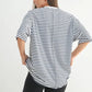 MONO B Coastal Cotton Striped Oversized Crewneck T-Shirt