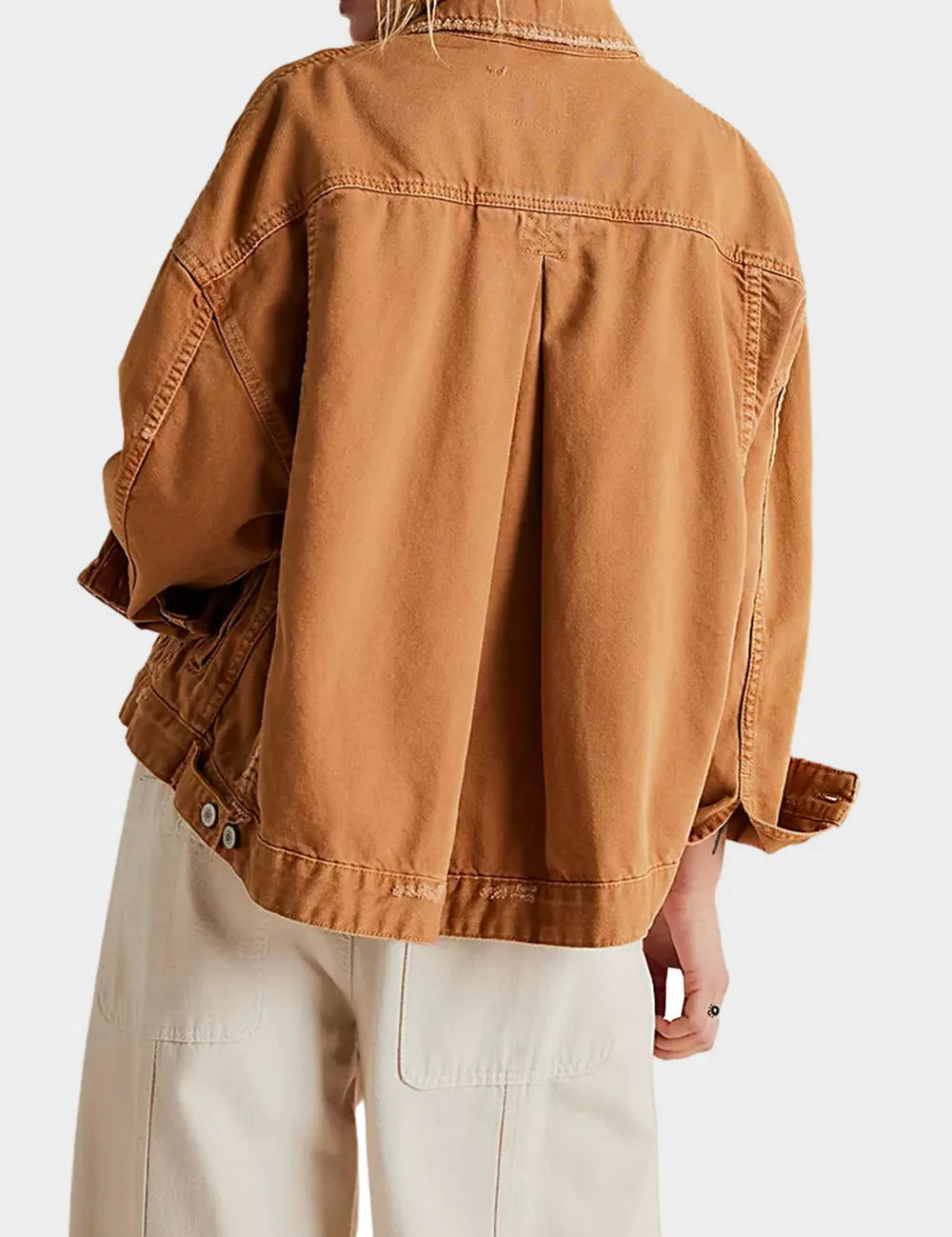 Button Up Drop Shoulder Denim Jacket | Denim Jackets Daverri Fashions