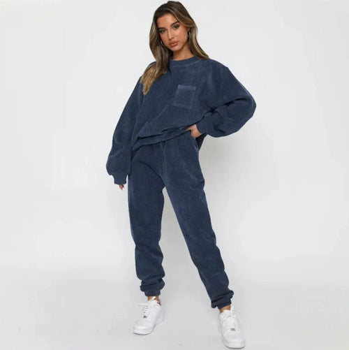 Corduroy Loungewear Set - DAVERRI FASHIONS