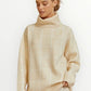 Oversized cowl neck sweater Beige Sweaters